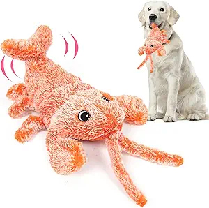 Interactive Wiggly Lobster Dog Toy