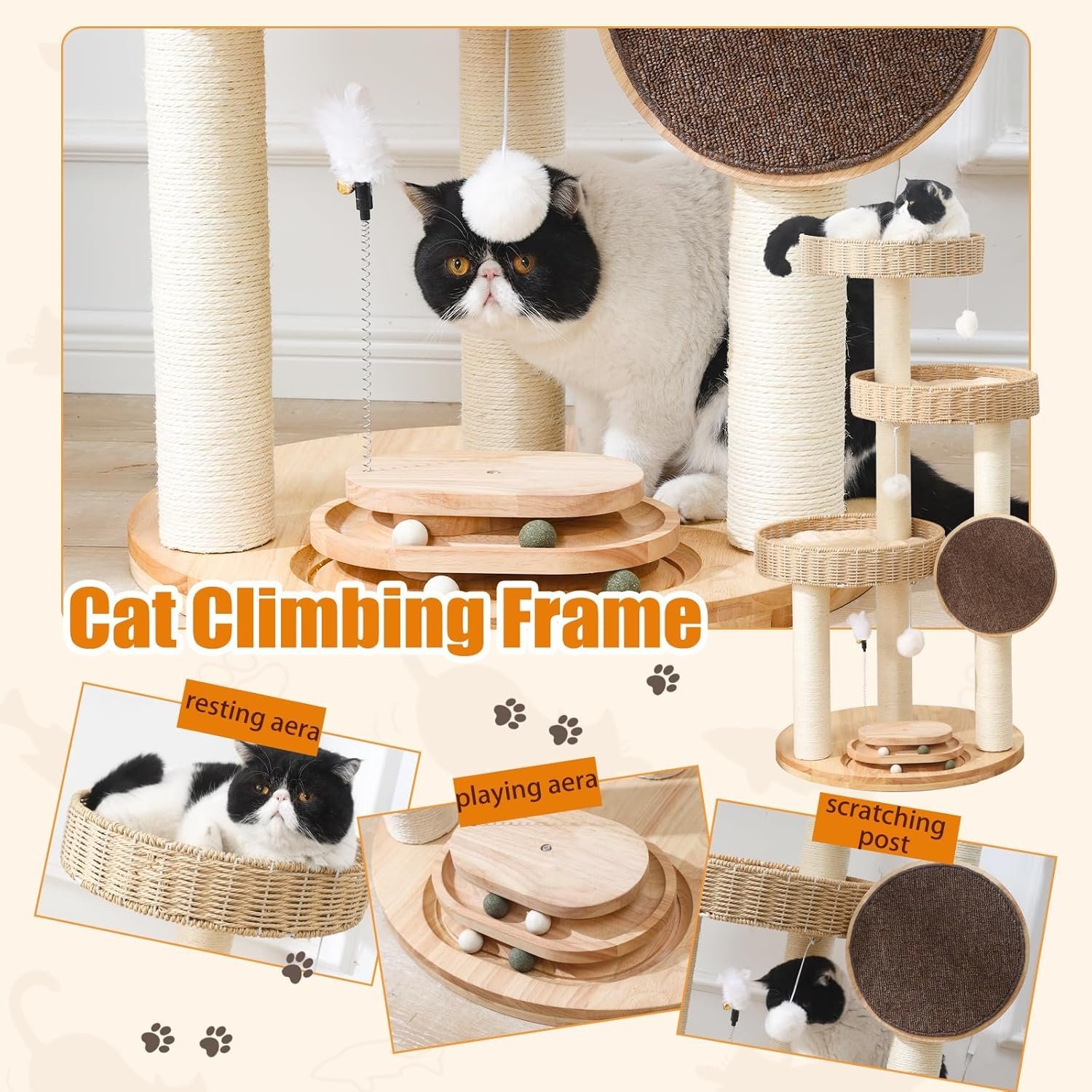 Solid Wood Cat Tower - Image 3